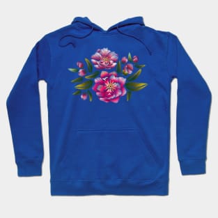 embroidery cherry blossom flower Hoodie